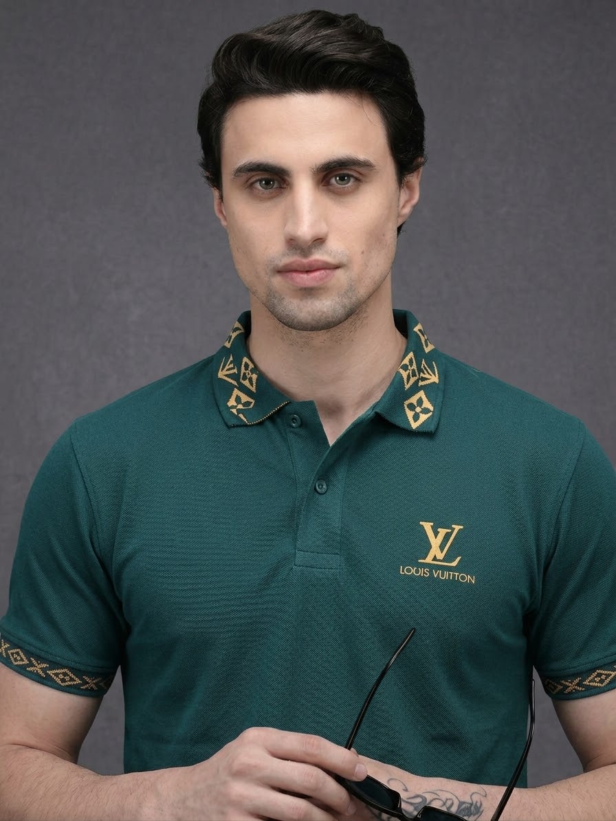 Jacquard Collar Premium Polo – Style Meets Comfort.